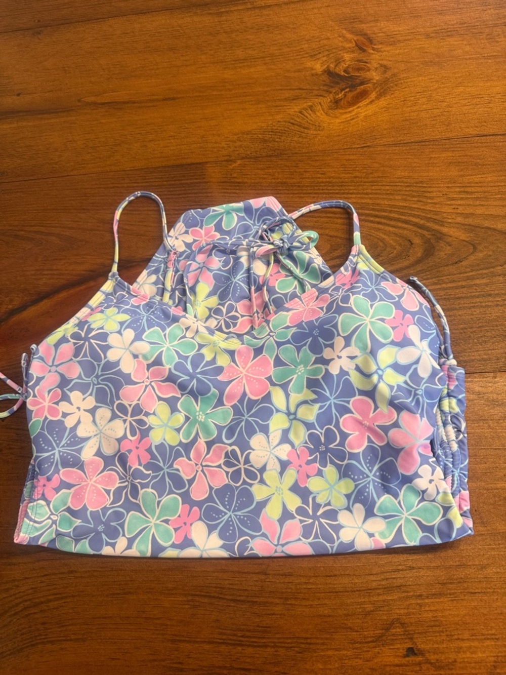 Ninety womens’ Floral One-Piece Swimsuit - Pastel Blue, Pink, Green, Yellow - Picture 5 of 5
